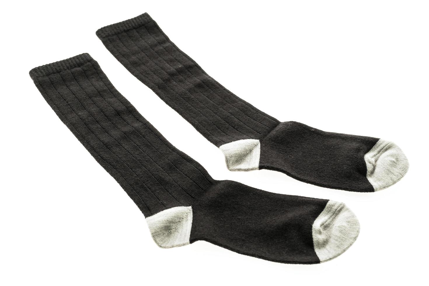 Cotton socks on white background photo