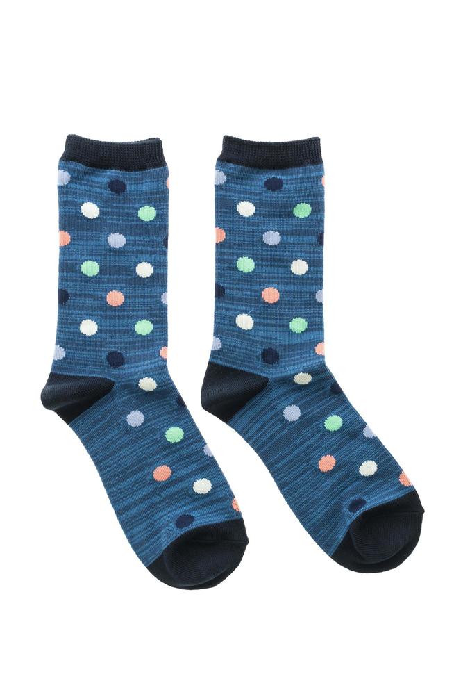 Cotton socks on white background photo