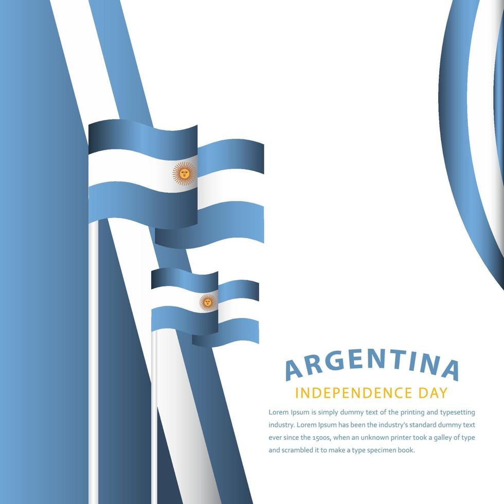 Happy Argentina Independence Day Celebration Vector Template Design Illustration