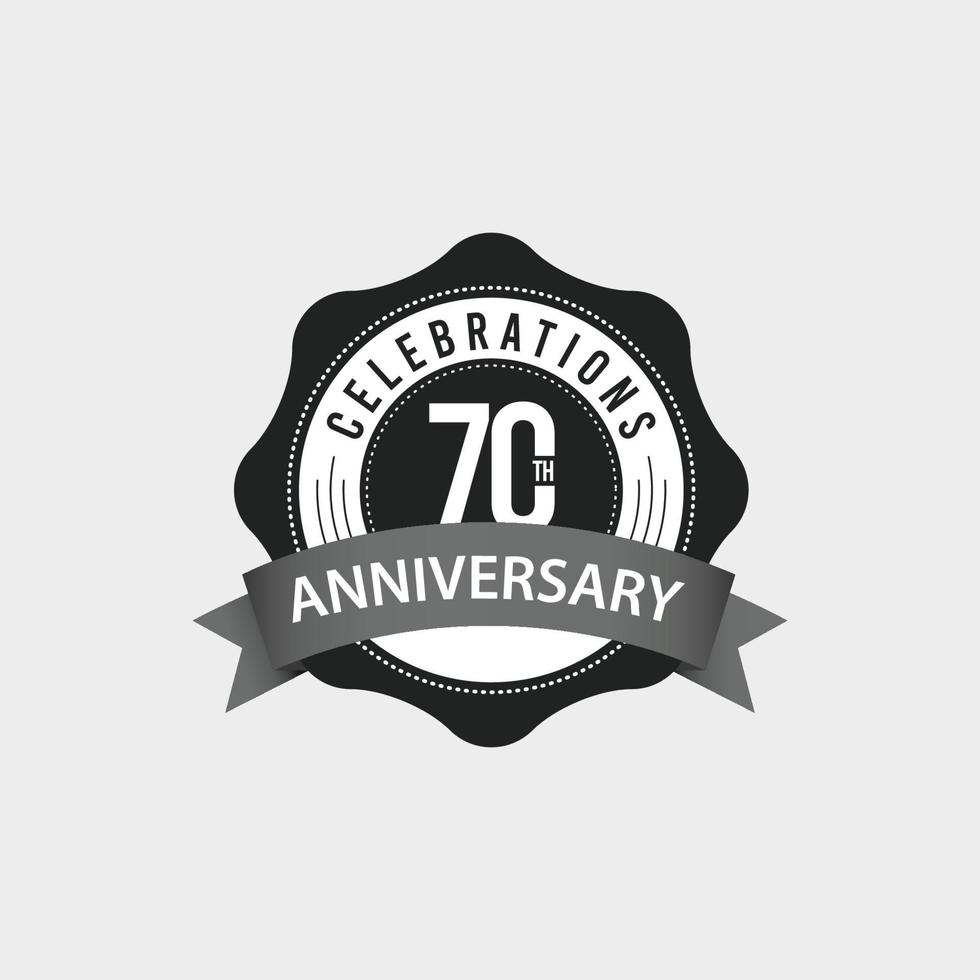 70 Th Anniversary Celebrations Vector Template Design Illustration