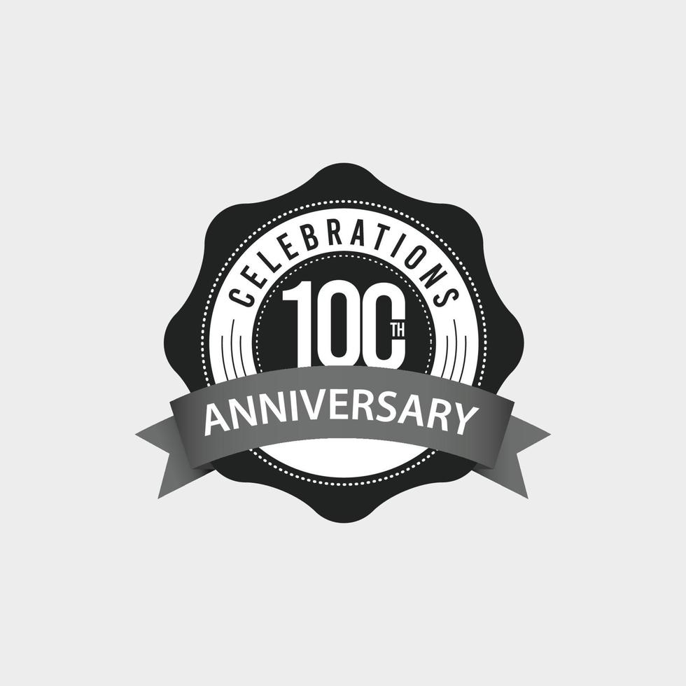 100 Th Anniversary Celebrations Vector Template Design Illustration