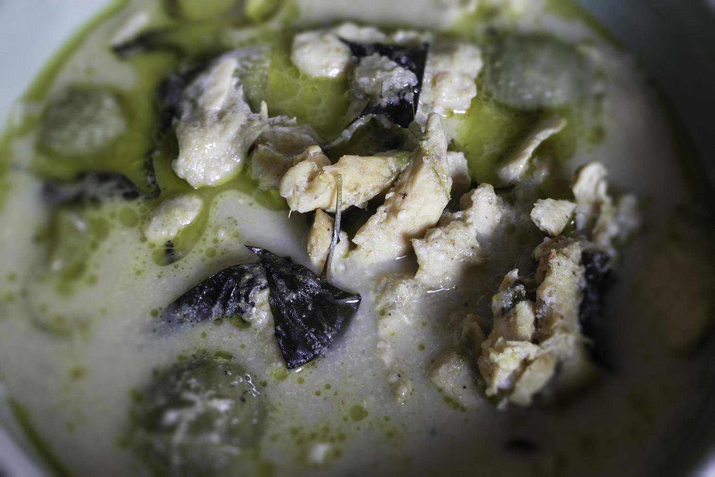 Thai chicken green curry photo