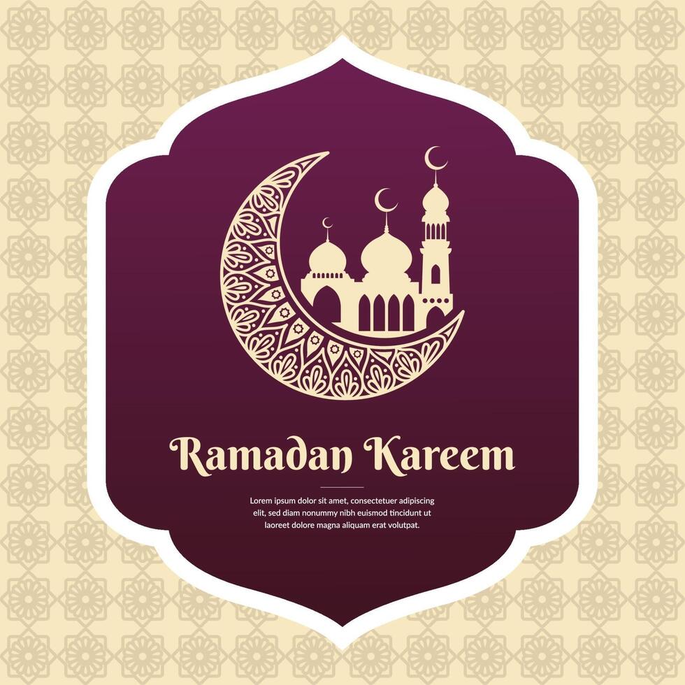 ramadan kareem greeting background template vector