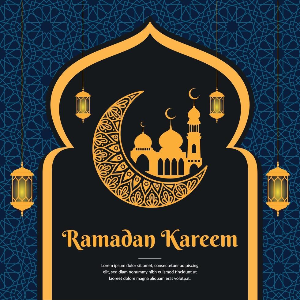 ramadan kareem greeting background template vector
