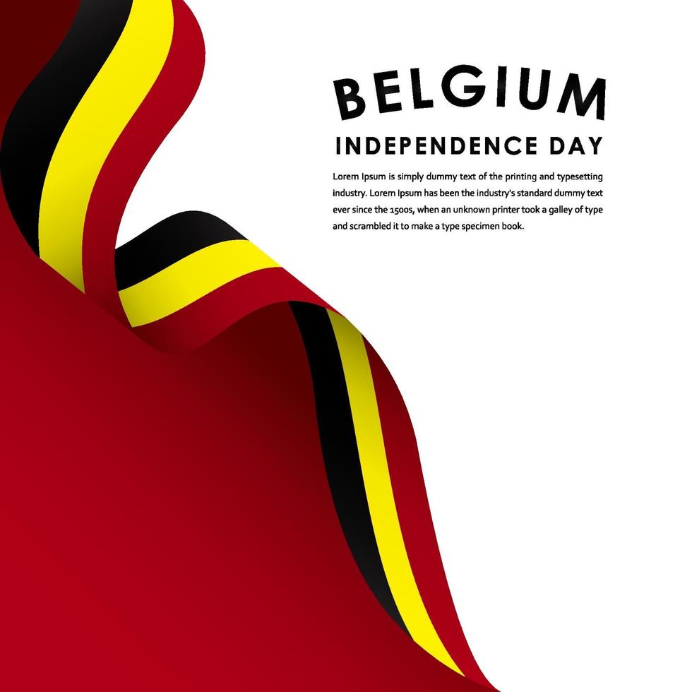 feliz día de la independencia de bélgica celebraciones vector plantilla diseño ilustración