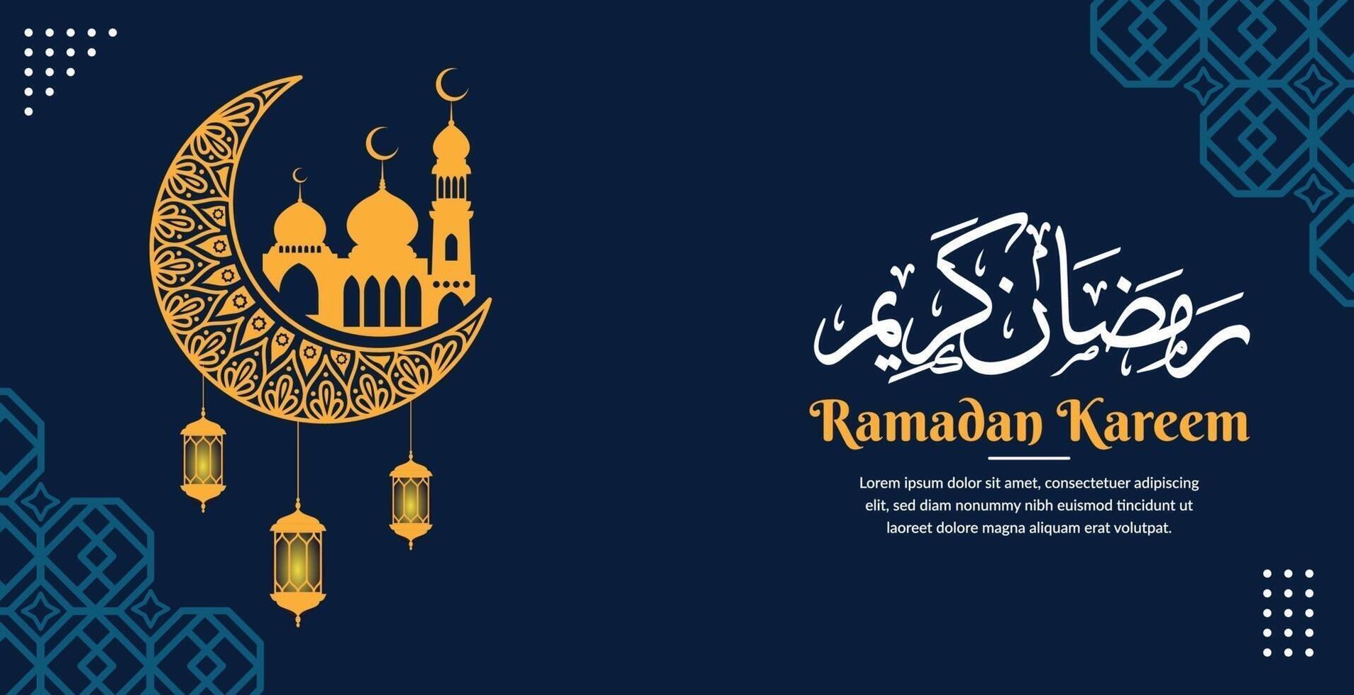 ramadan kareem greeting background template vector