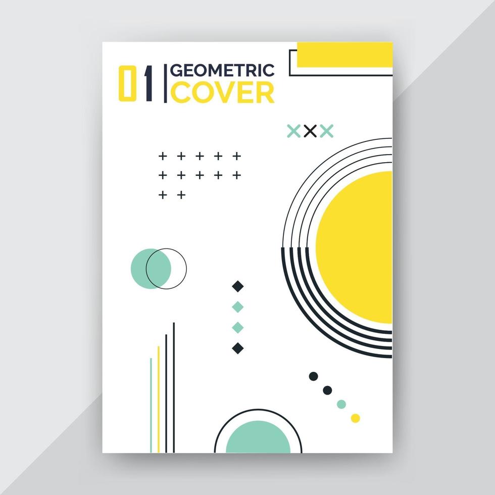 abstract memphis cover design vector