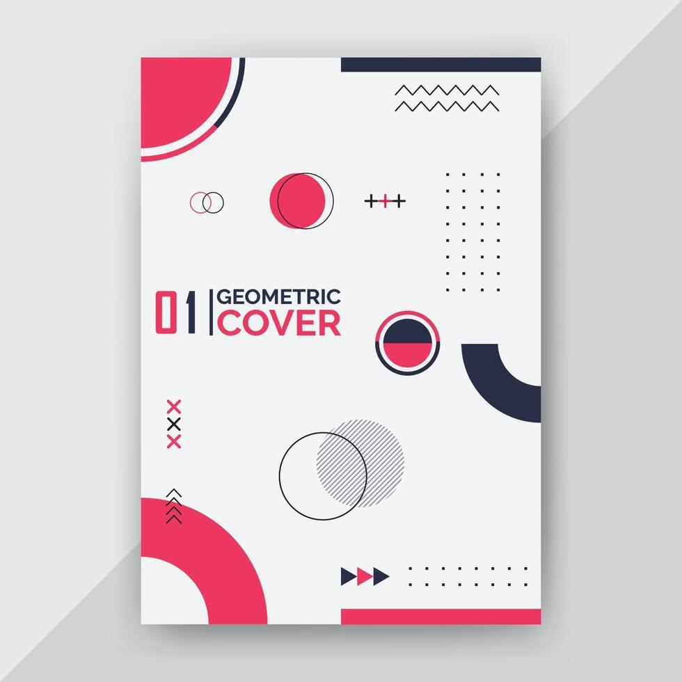 abstract memphis cover design vector
