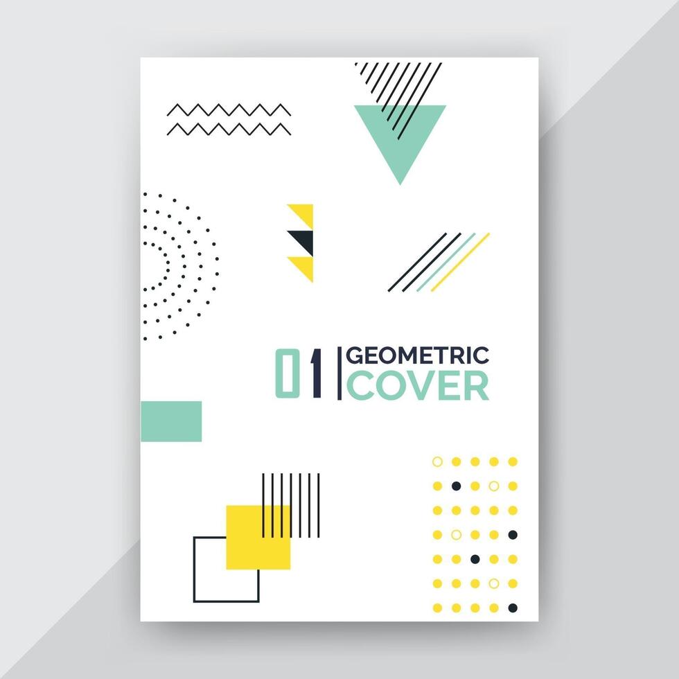 abstract memphis cover design vector