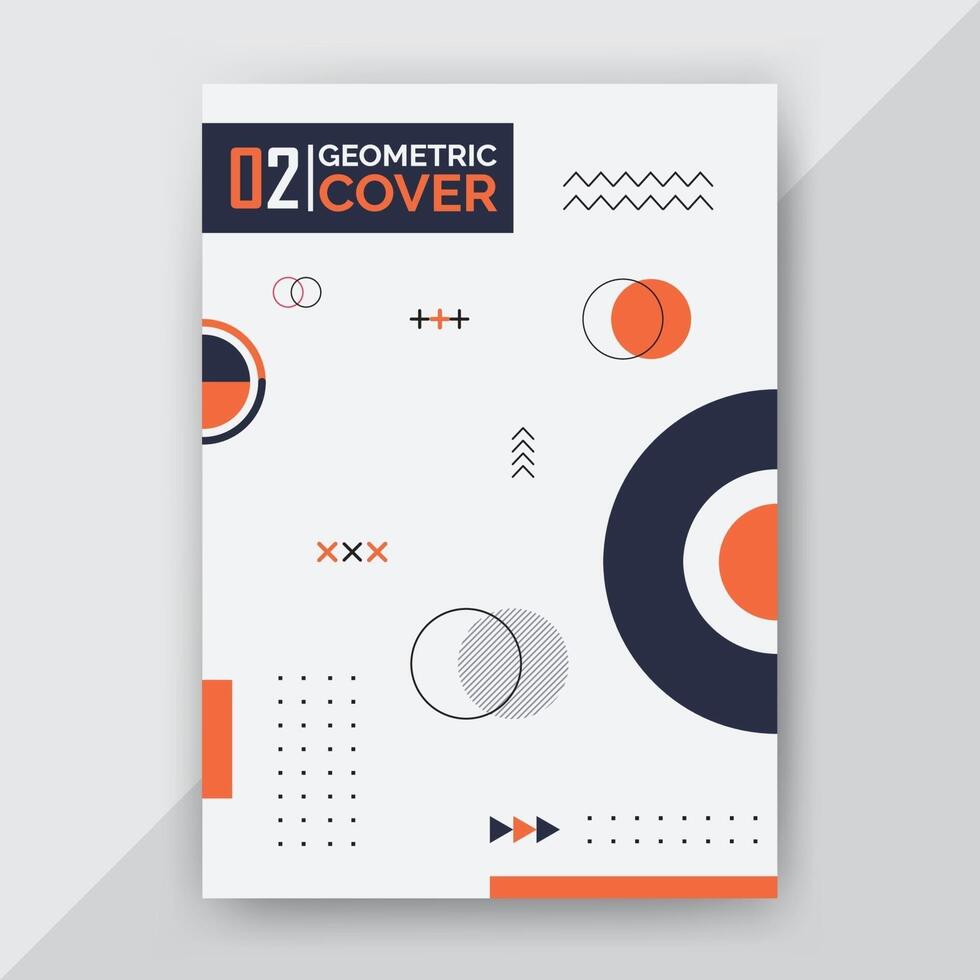 abstract memphis cover design vector