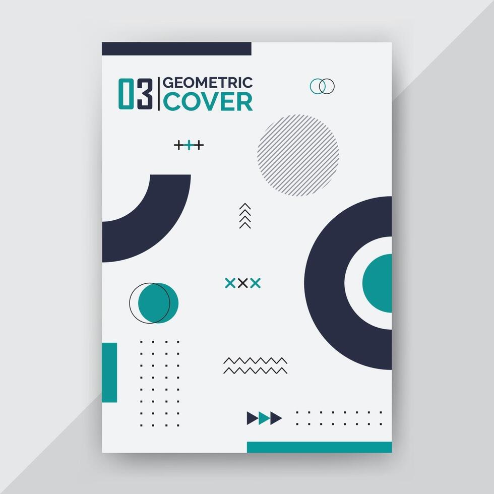 abstract memphis cover design vector