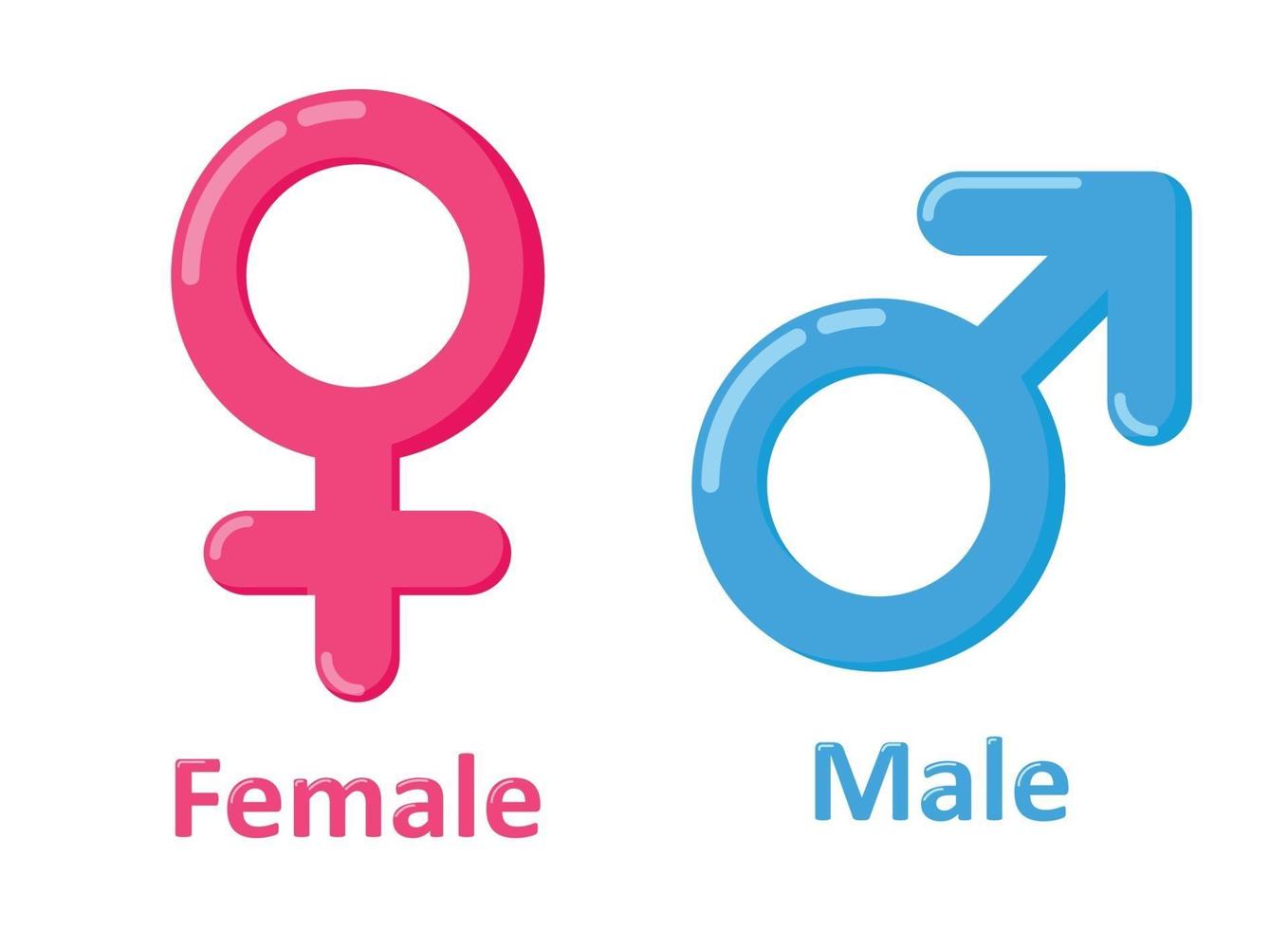gender icon symbol cartoon style collection vector