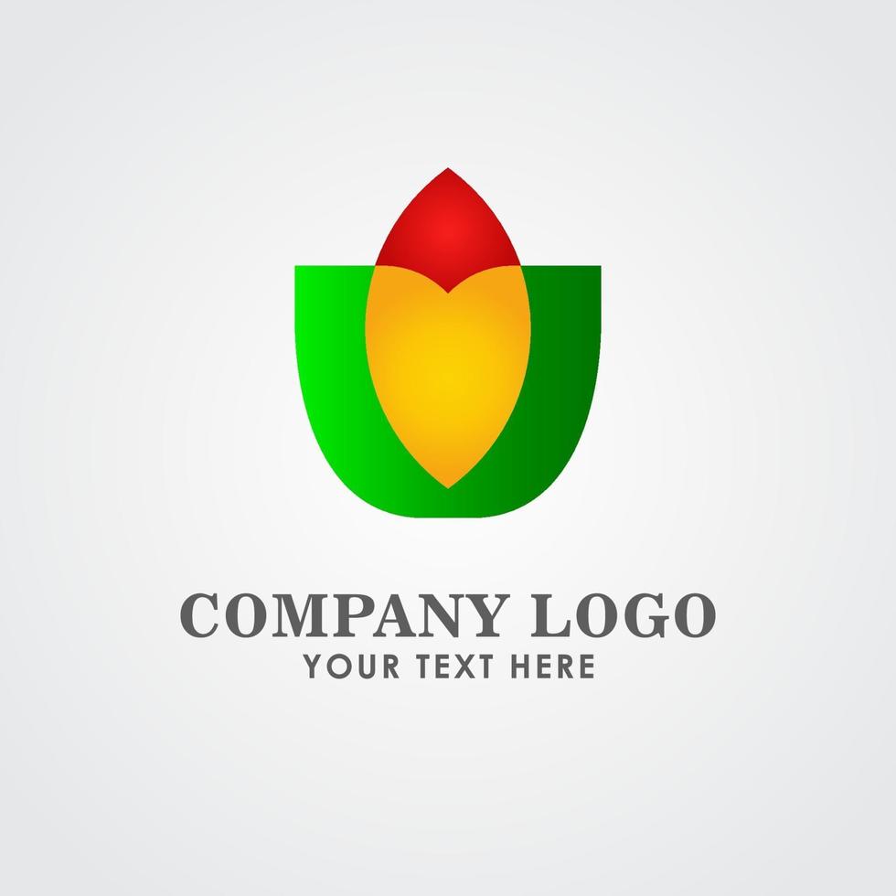 Company Logo Full Color Vector Template Design Illustration