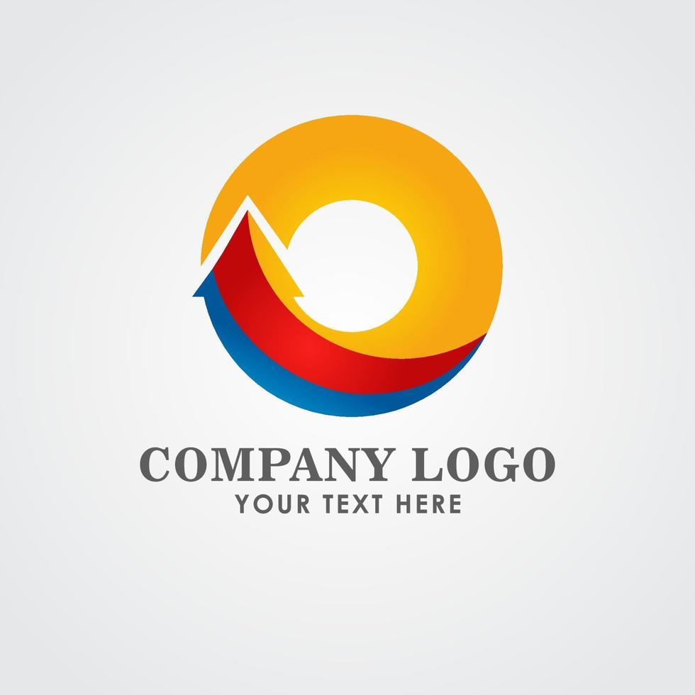 Ilustración de diseño de plantilla vectorial a todo color del logotipo de la empresa vector