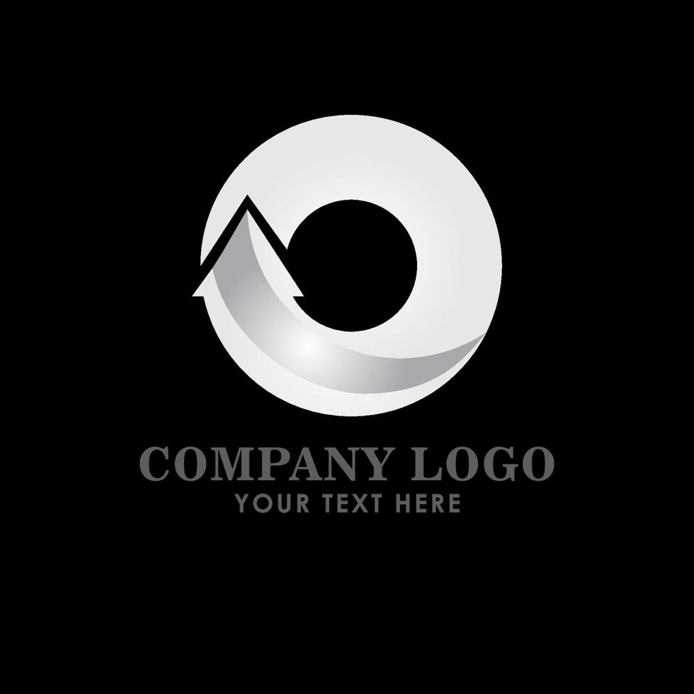 Company Logo Silver Vector Template Design Illustration