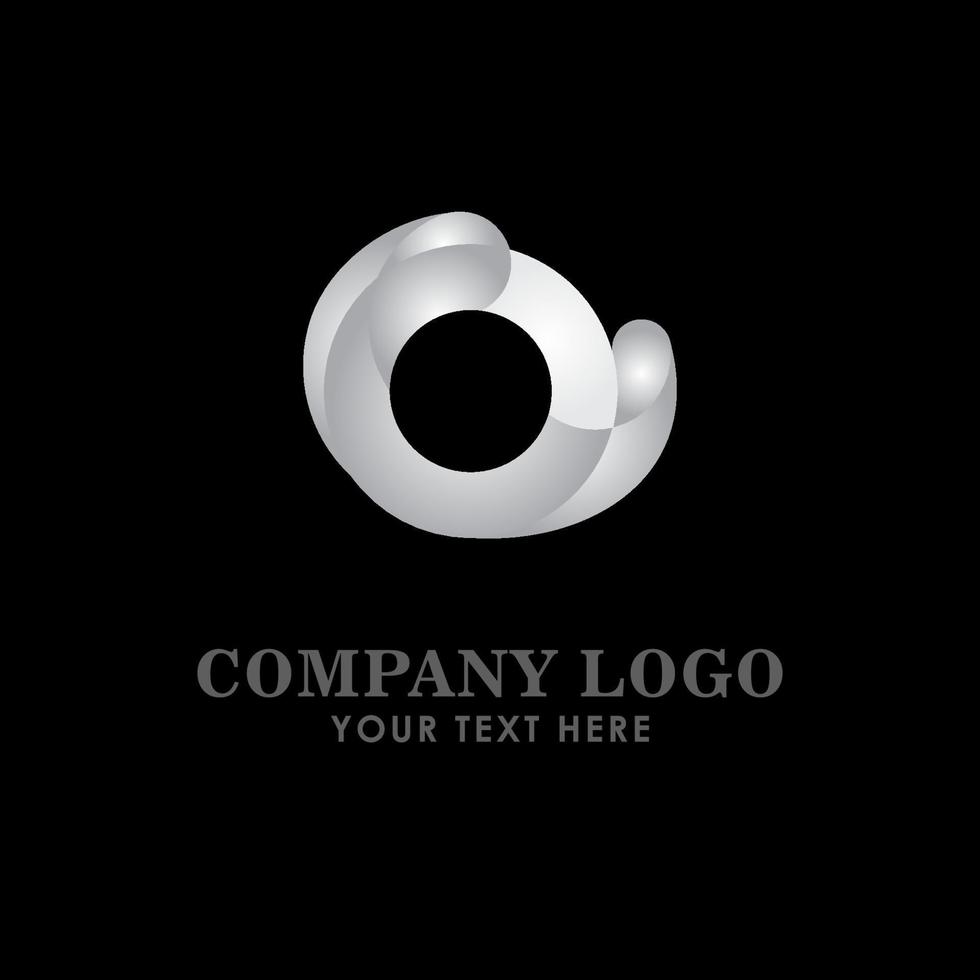 Ilustración de diseño de plantilla de vector de plata logotipo de la empresa