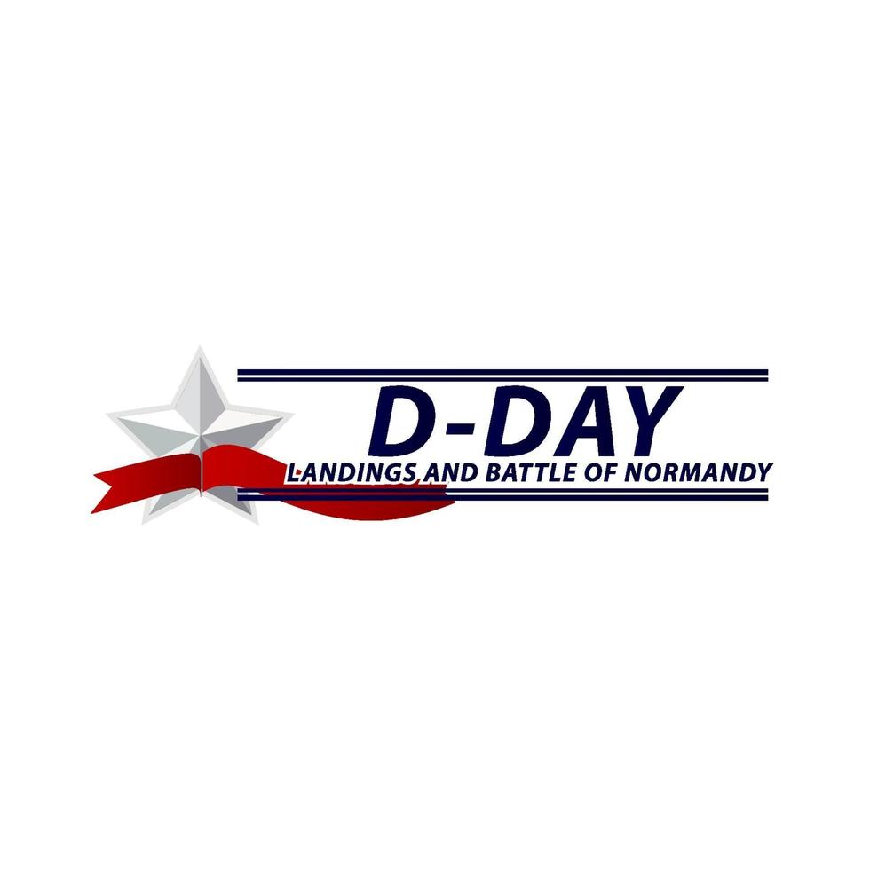 D-day Celebration Landing and Battle of Normandy Vector Template Design Illustration