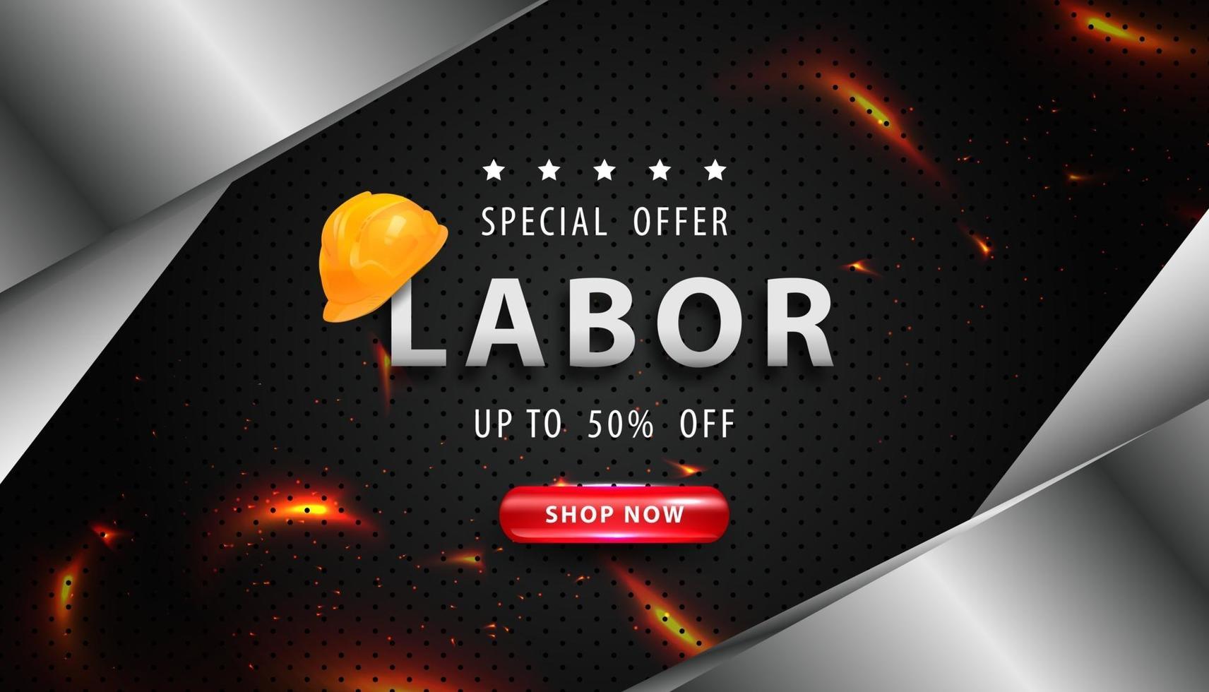 Happy Labor Day background with realistic elements. vector