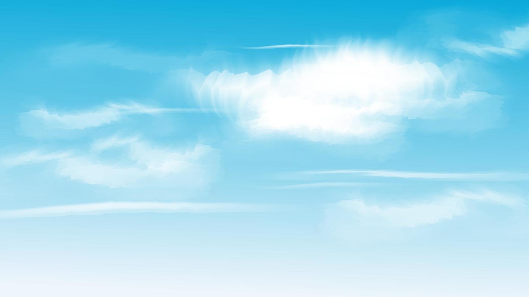 Sky clouds vector illustration.