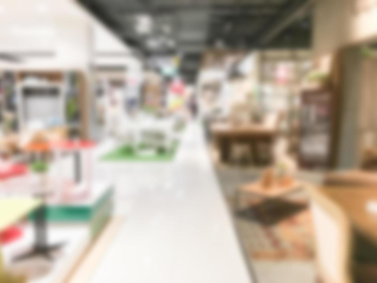 Abstract defocused shopping mall interior photo