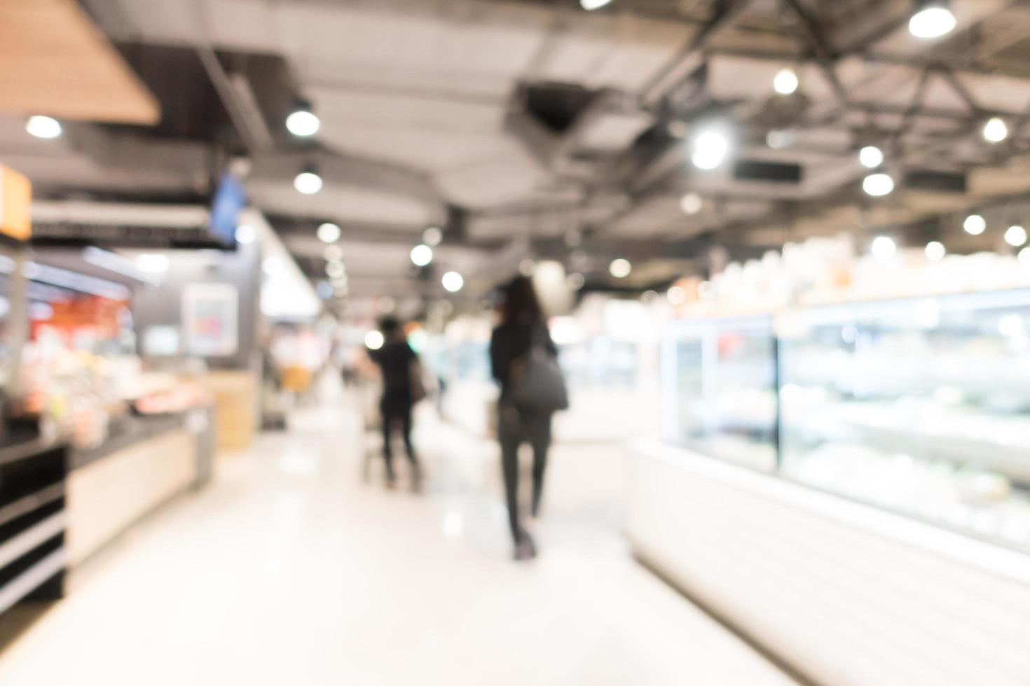 Abstract defocused shopping mall interior photo