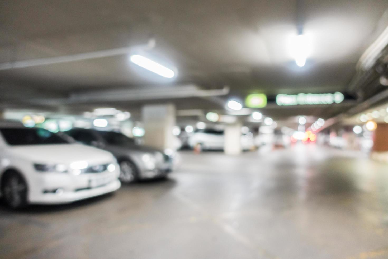 Defocused garage background photo