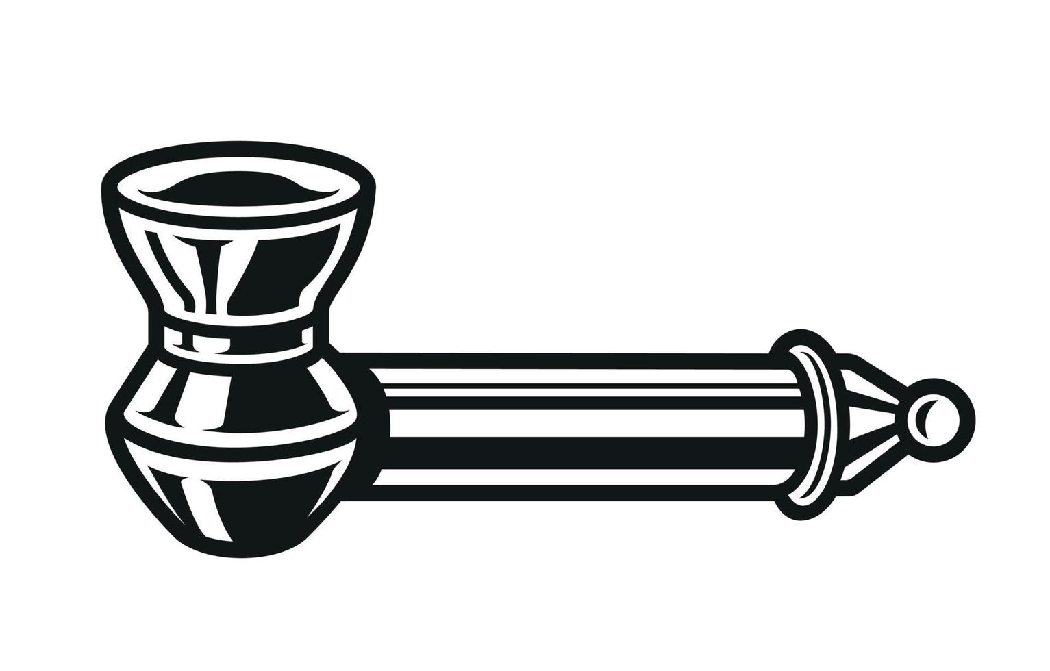 Vector illustration of pipe smoke on the white background.