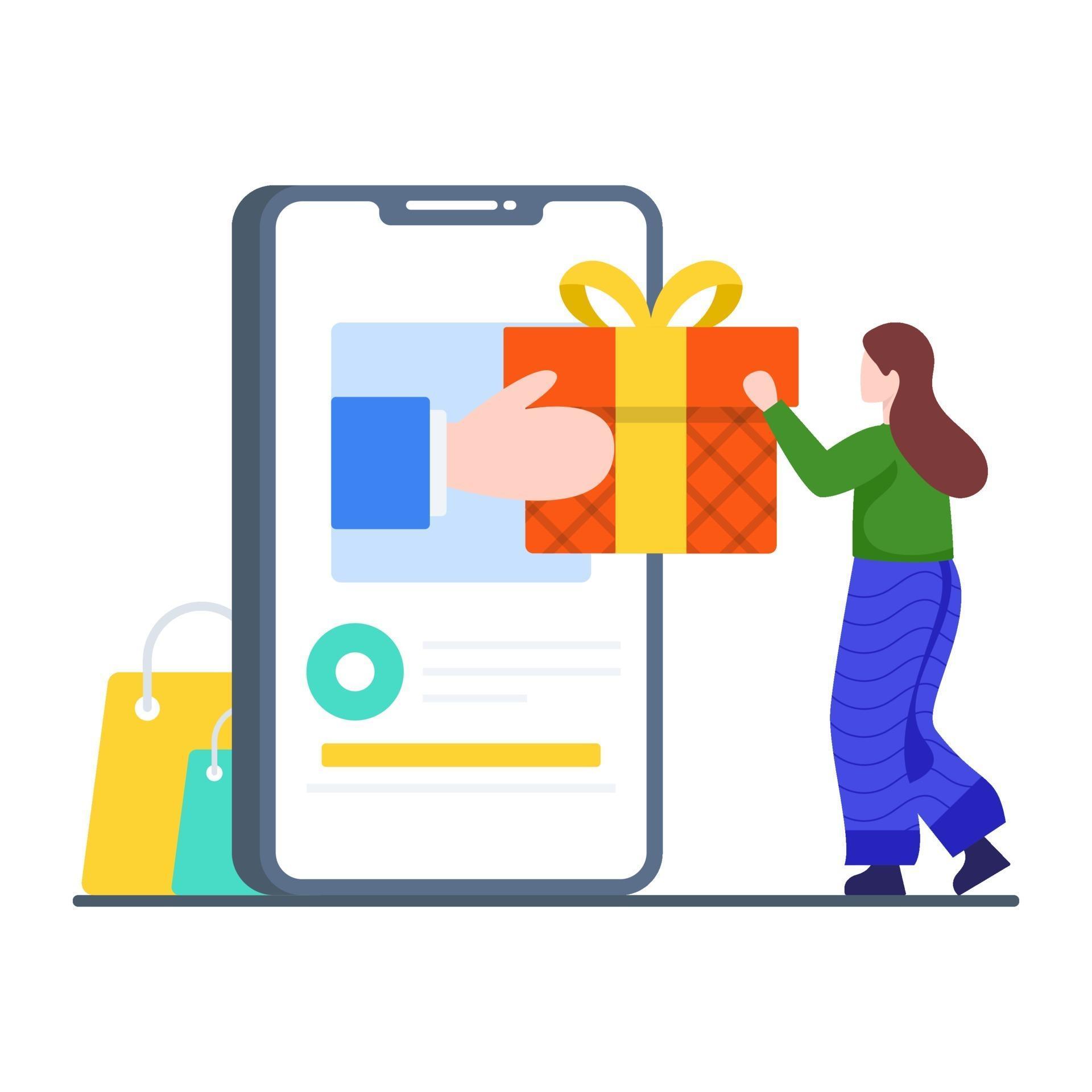 Online Gift Delivery Concept 2111020 Vector Art at Vecteezy