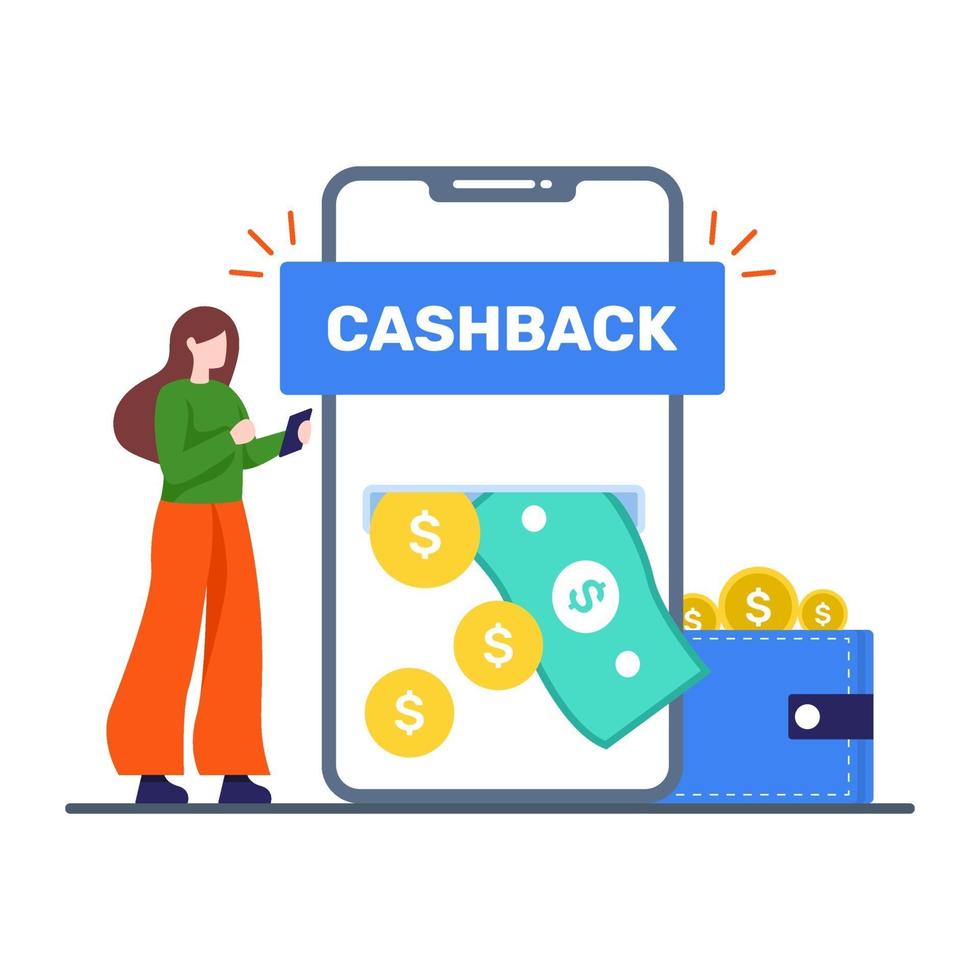 Cash back App Service Concept vector