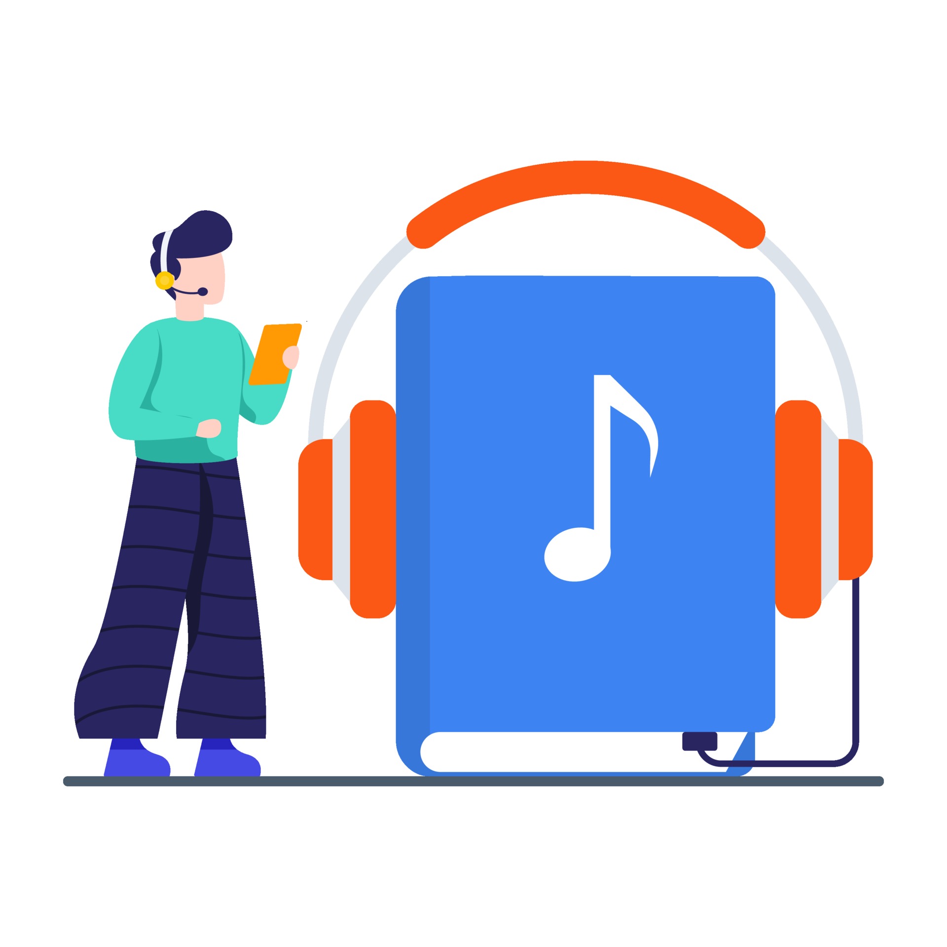 Listen to Audiobook Concept 2111085 Vector Art at Vecteezy