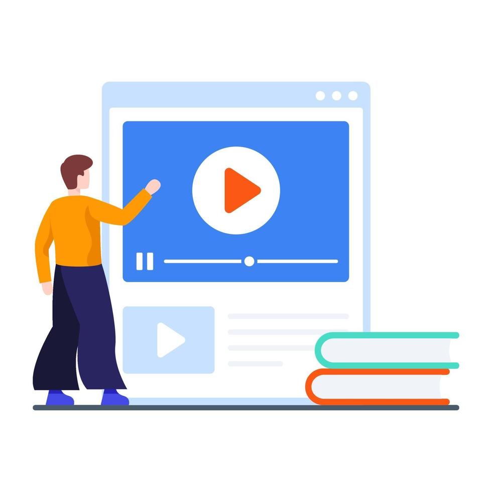 Online Video Tutorials Concept vector