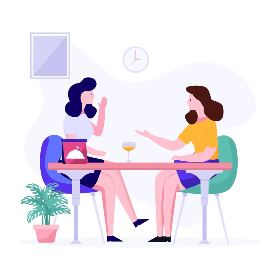 Office Lunch Breaks Concept vector