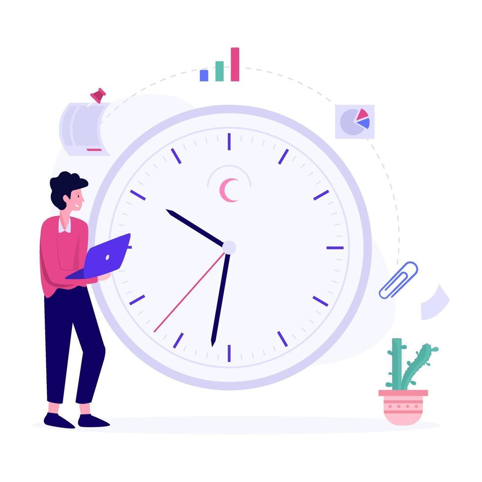 Setting Deadlines for Project Concept vector