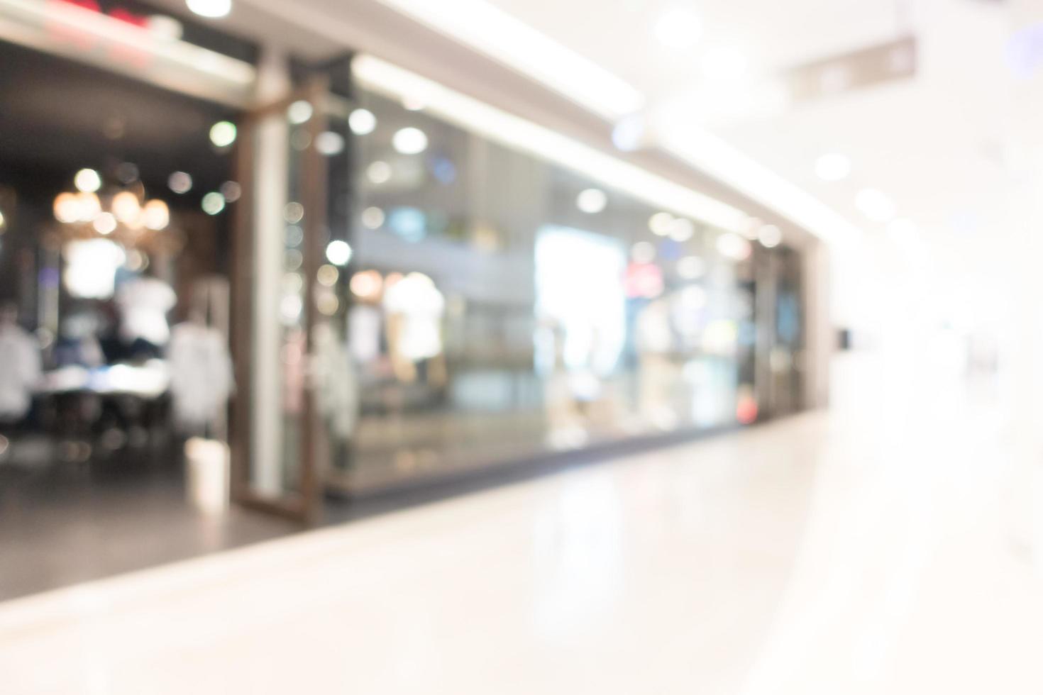 Defocused shopping mall interior photo