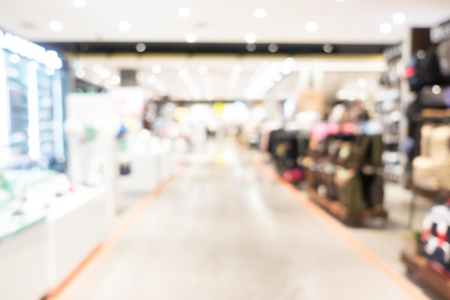 Defocused shopping mall interior photo