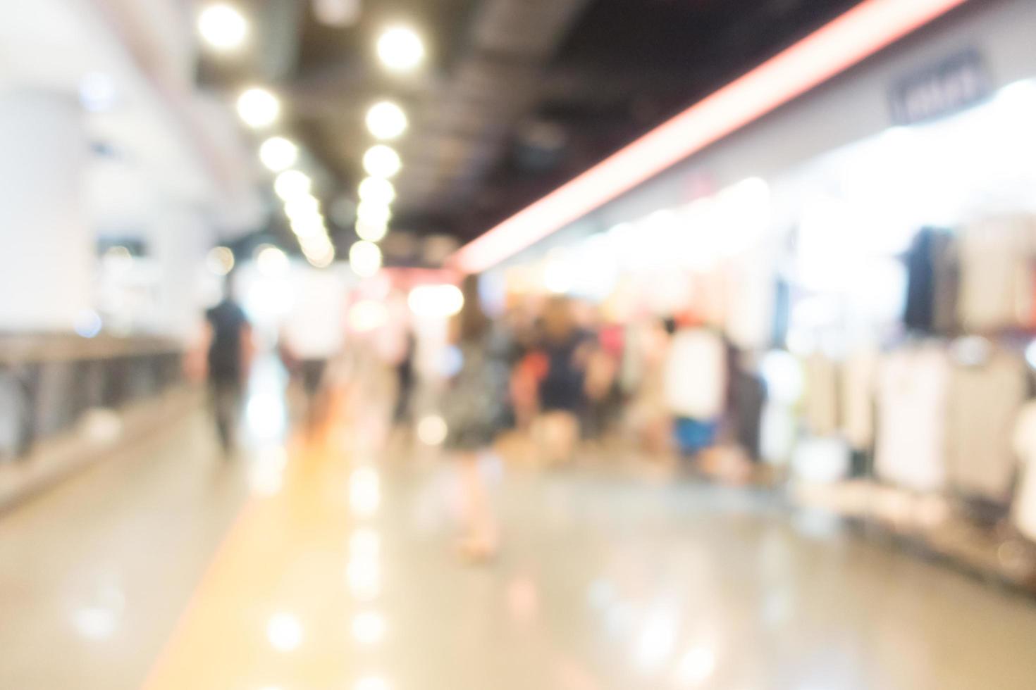 Defocused shopping mall interior photo