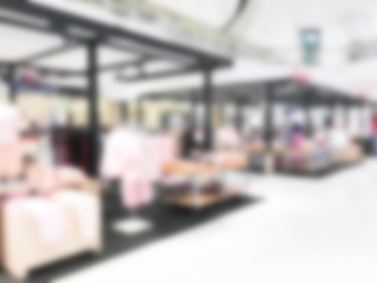 Defocused shopping mall interior photo