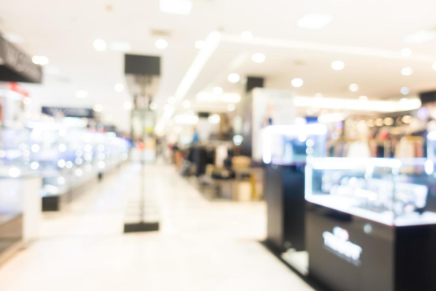 Defocused shopping mall interior photo