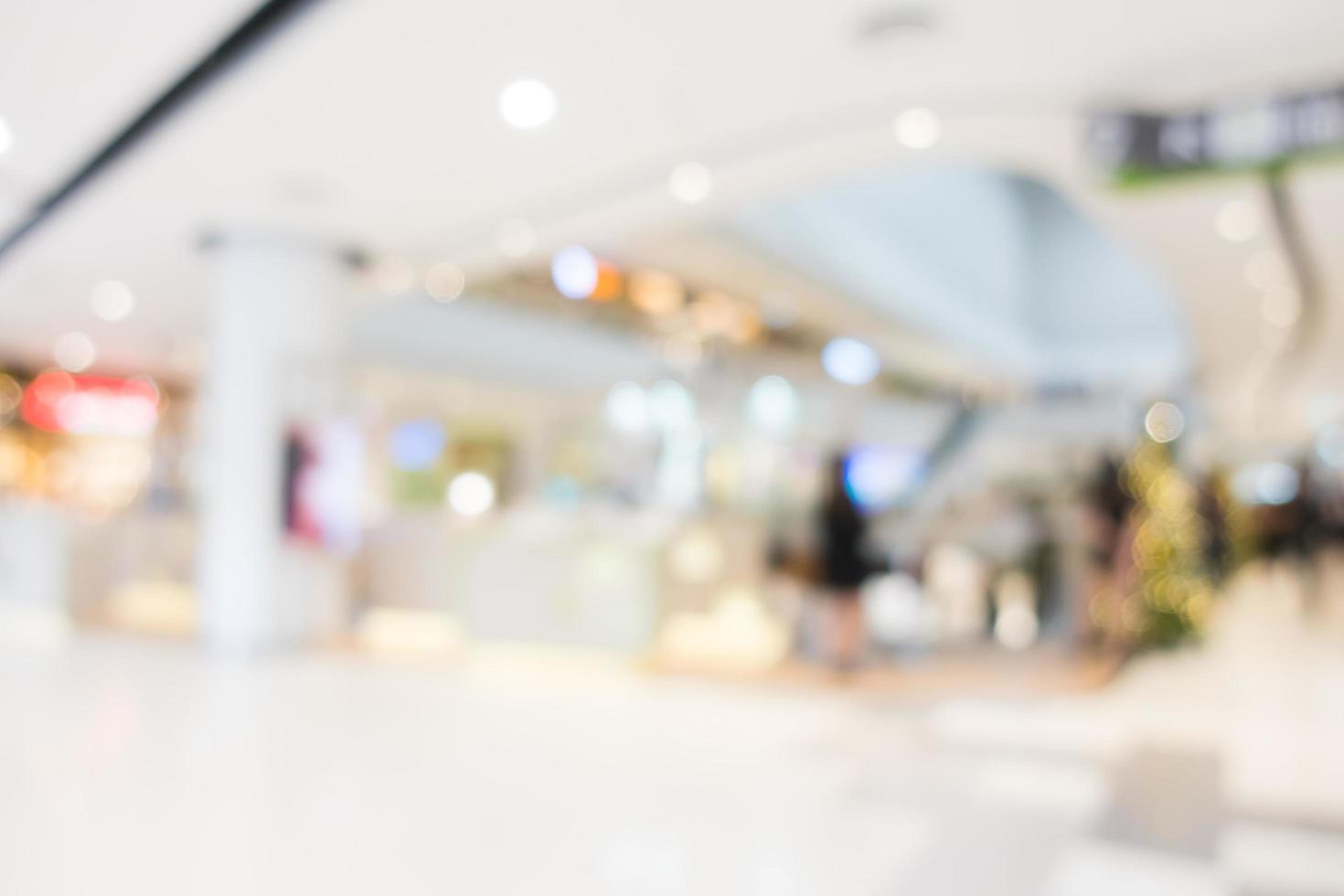 Defocused shopping mall interior photo