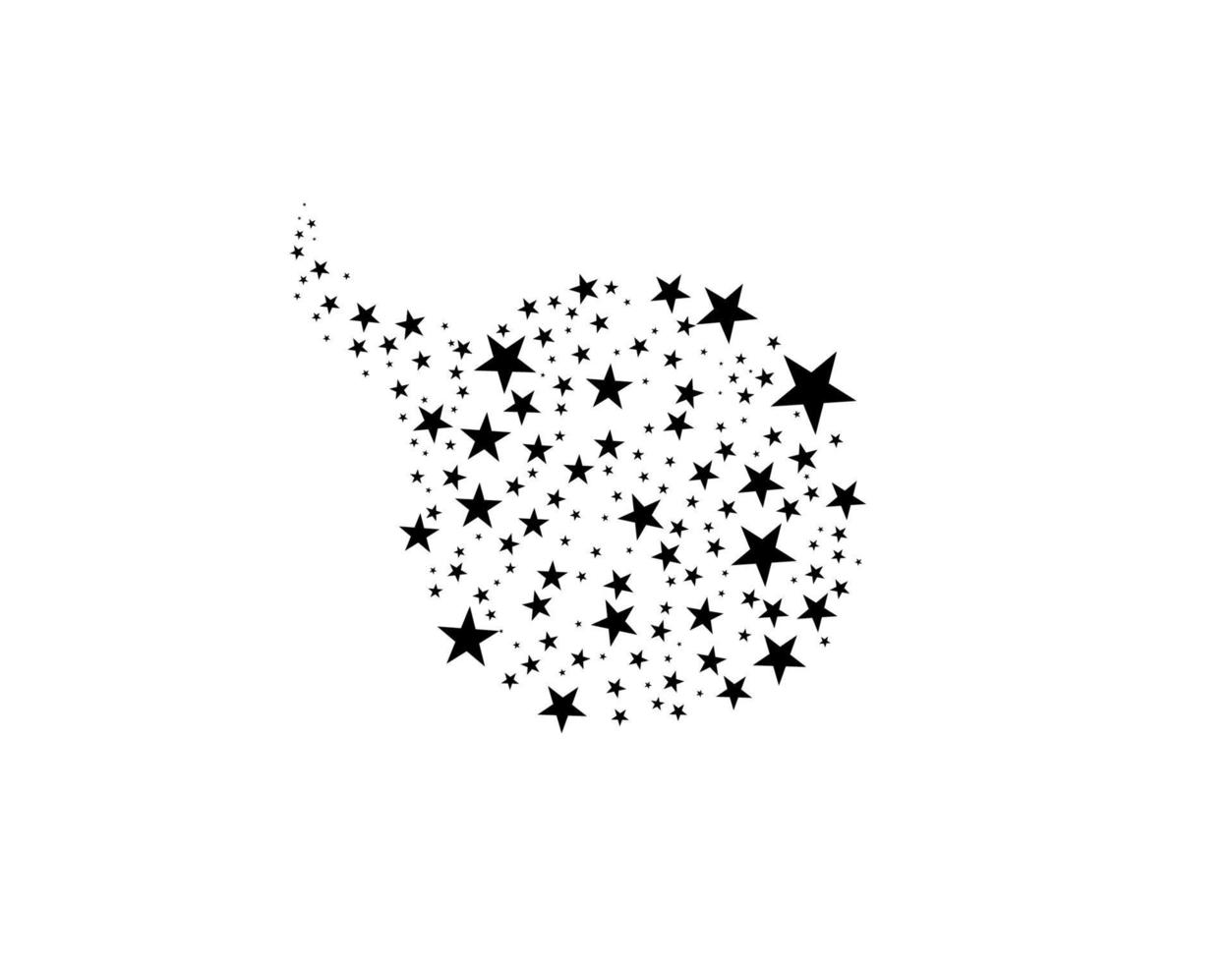 estrellas en la ilustración de vector de círculo. icono plano símbolo de marco de estrella