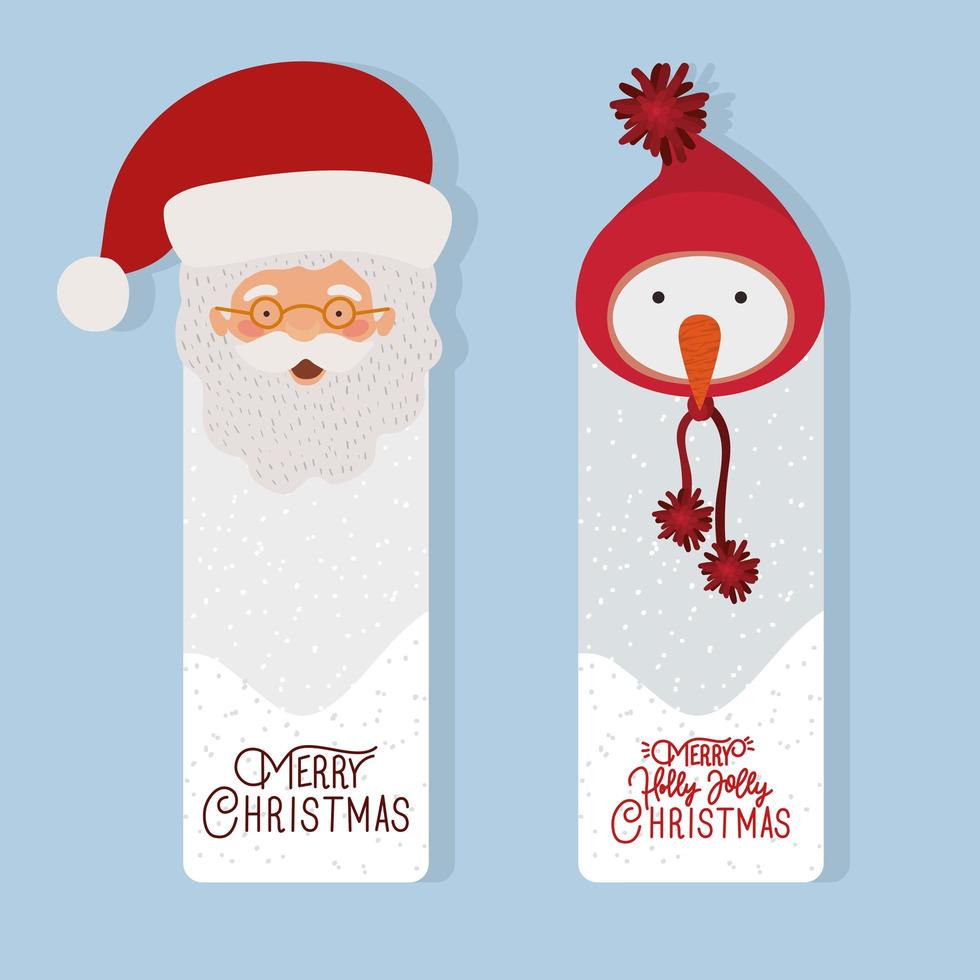 Merry Christmas tag set vector