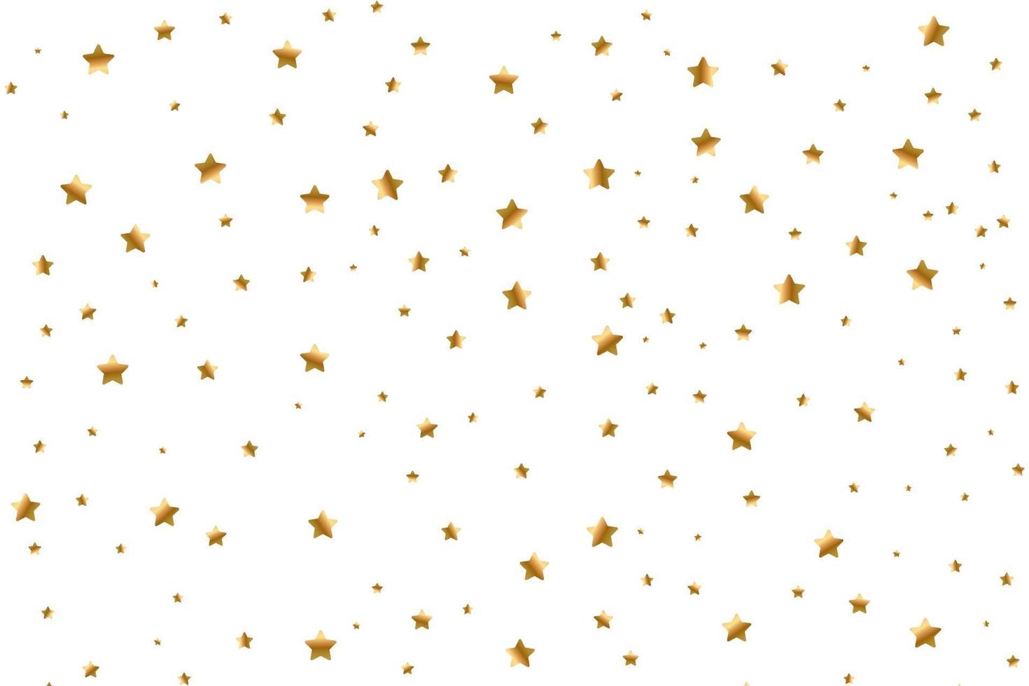 Set of golden falling stars. Cloud of golden stars isolated. Meteoroid, comet, asteroid, stars vector