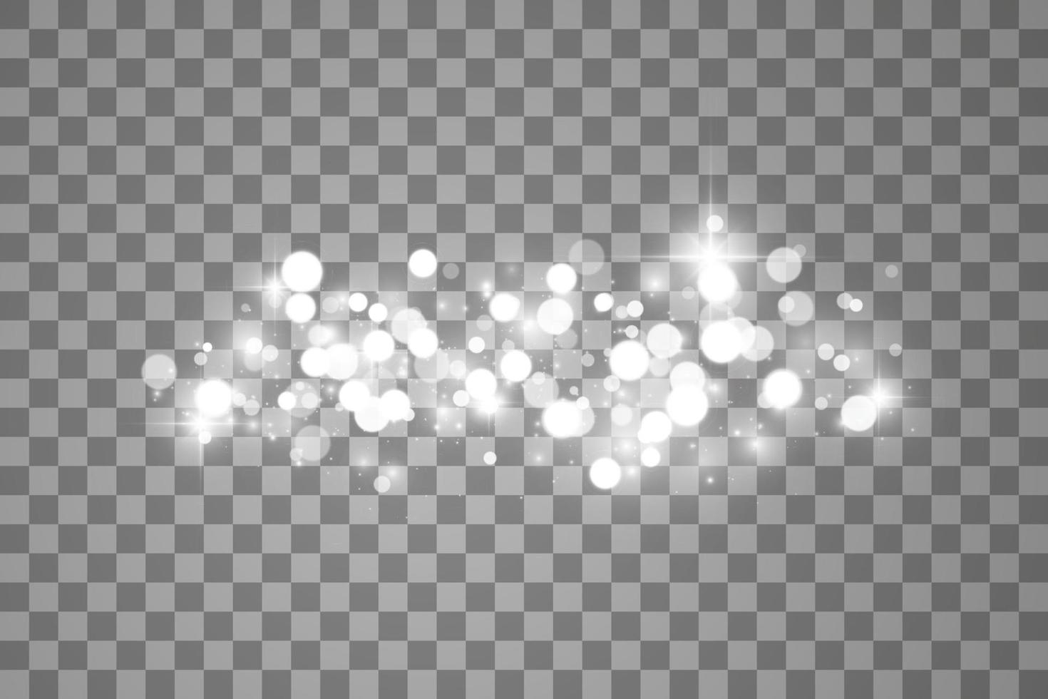 Glowing light effect with many glitter particles isolated. Vector starry cloud with dust.