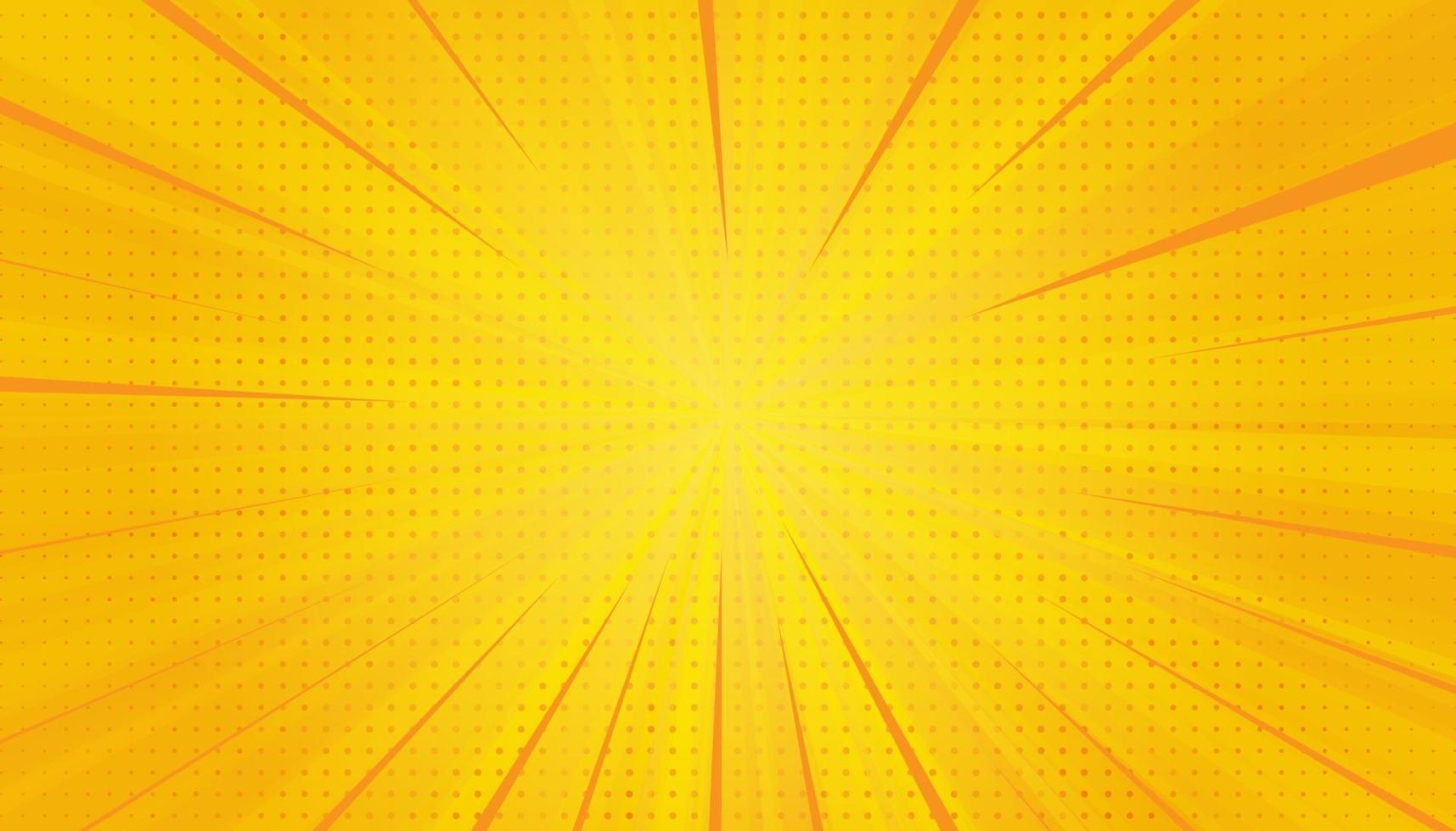 Yellow comics pop art background. Gradient halftone pop art retro style vector