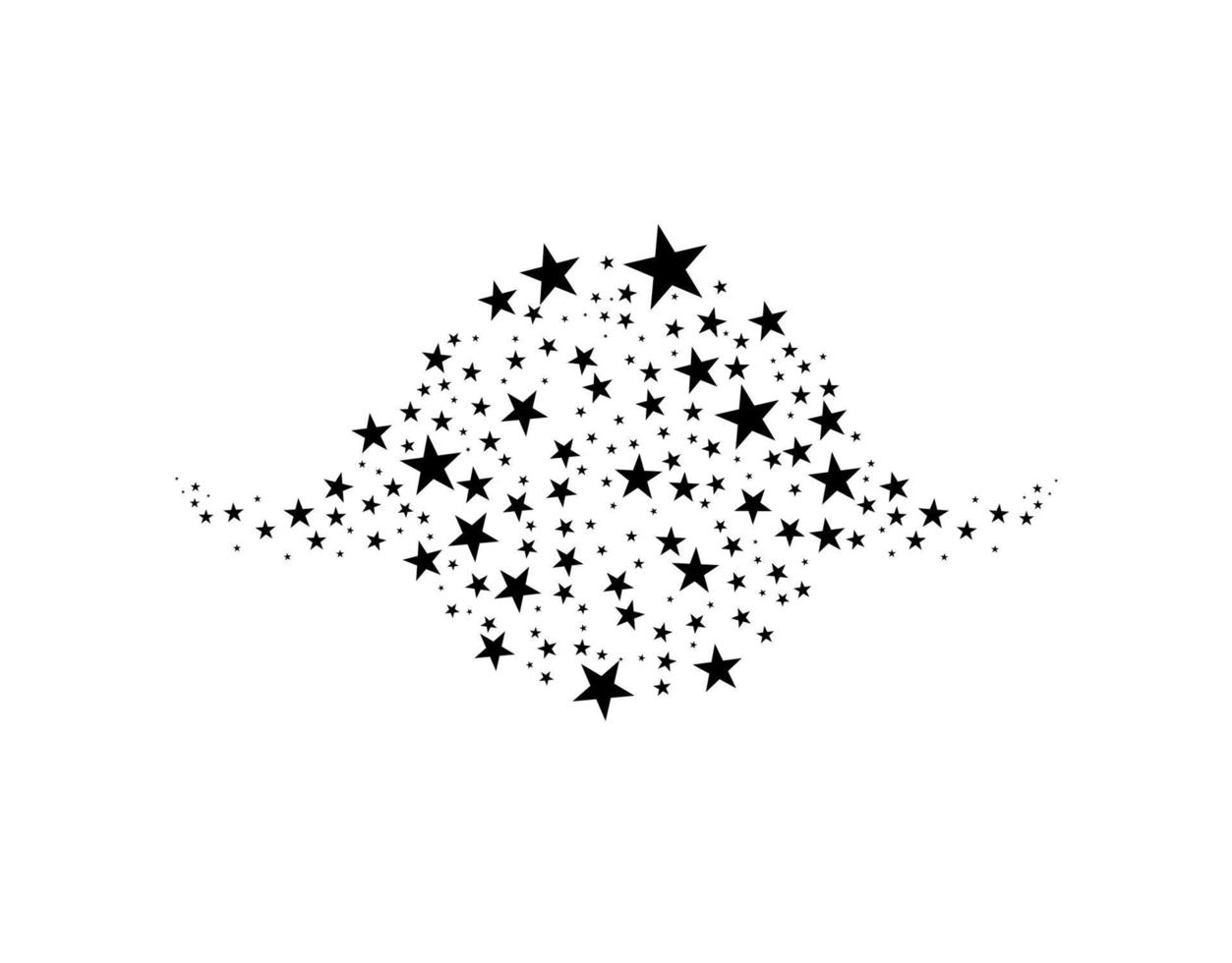 Stars In Circle Vector Illustration. Flat icon star frame symbol