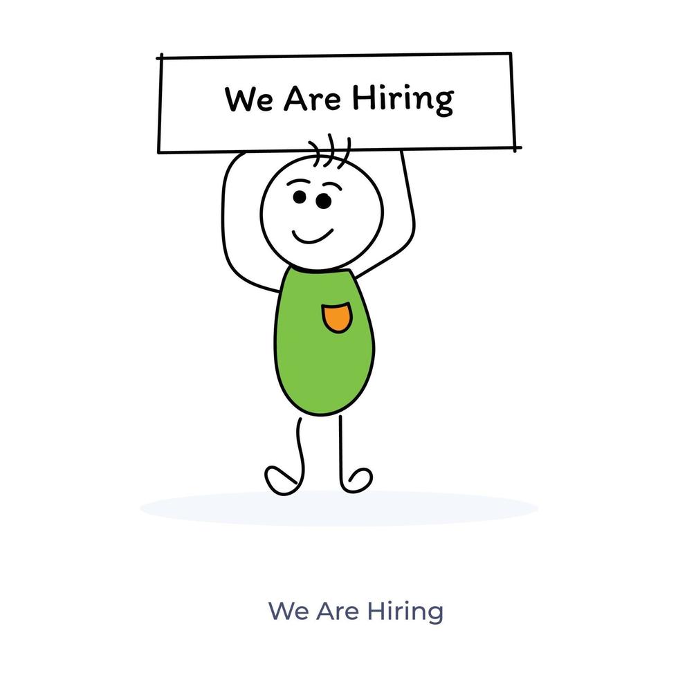 We are Hiring vector