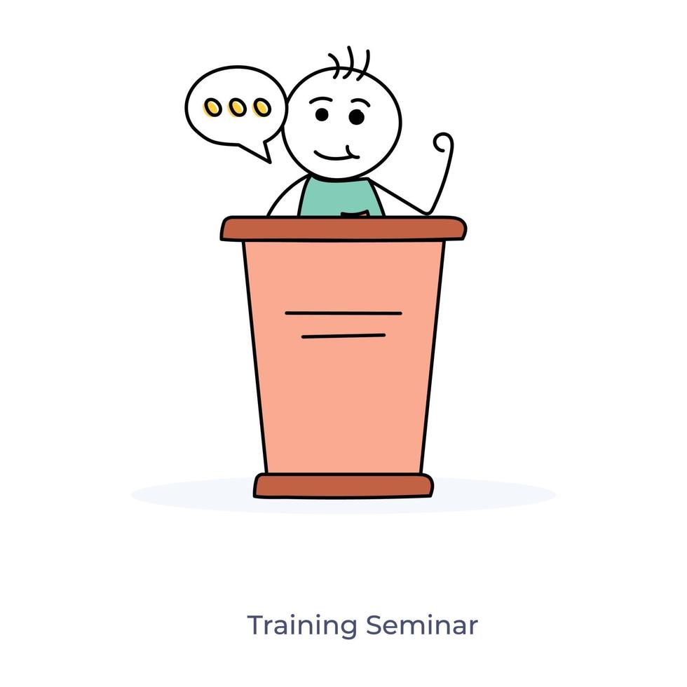 Cartoon Character and Training Seminar vector