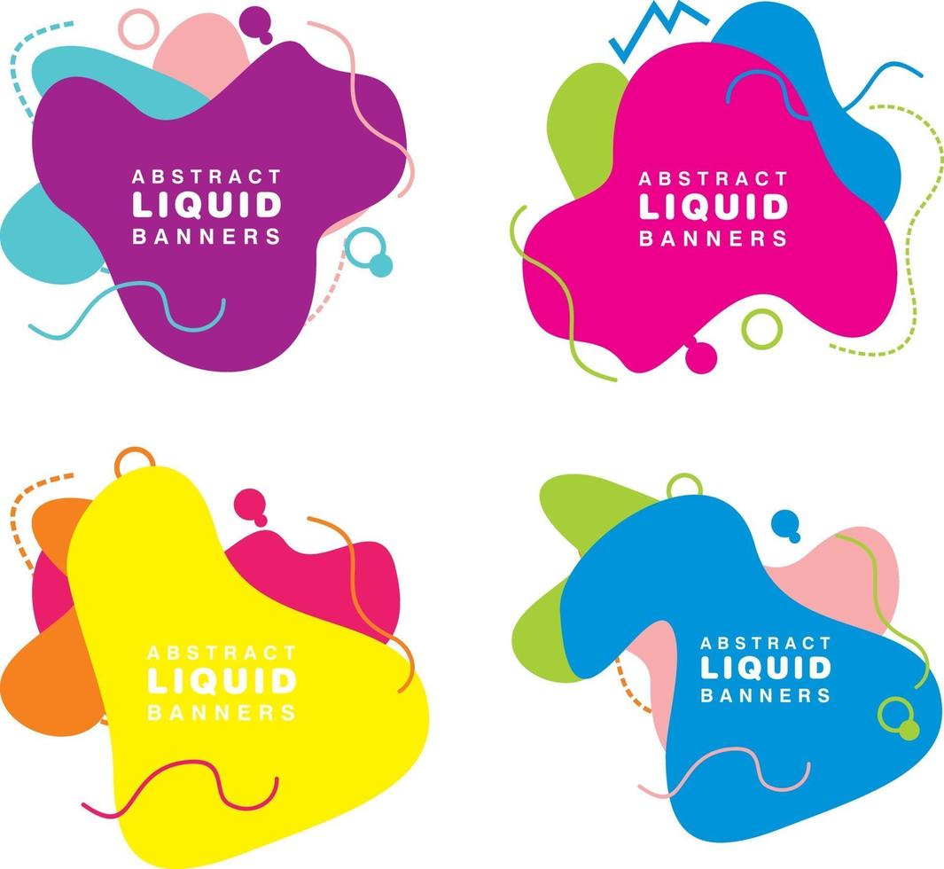 Abstract Liquid Banner, Eps 10 vector