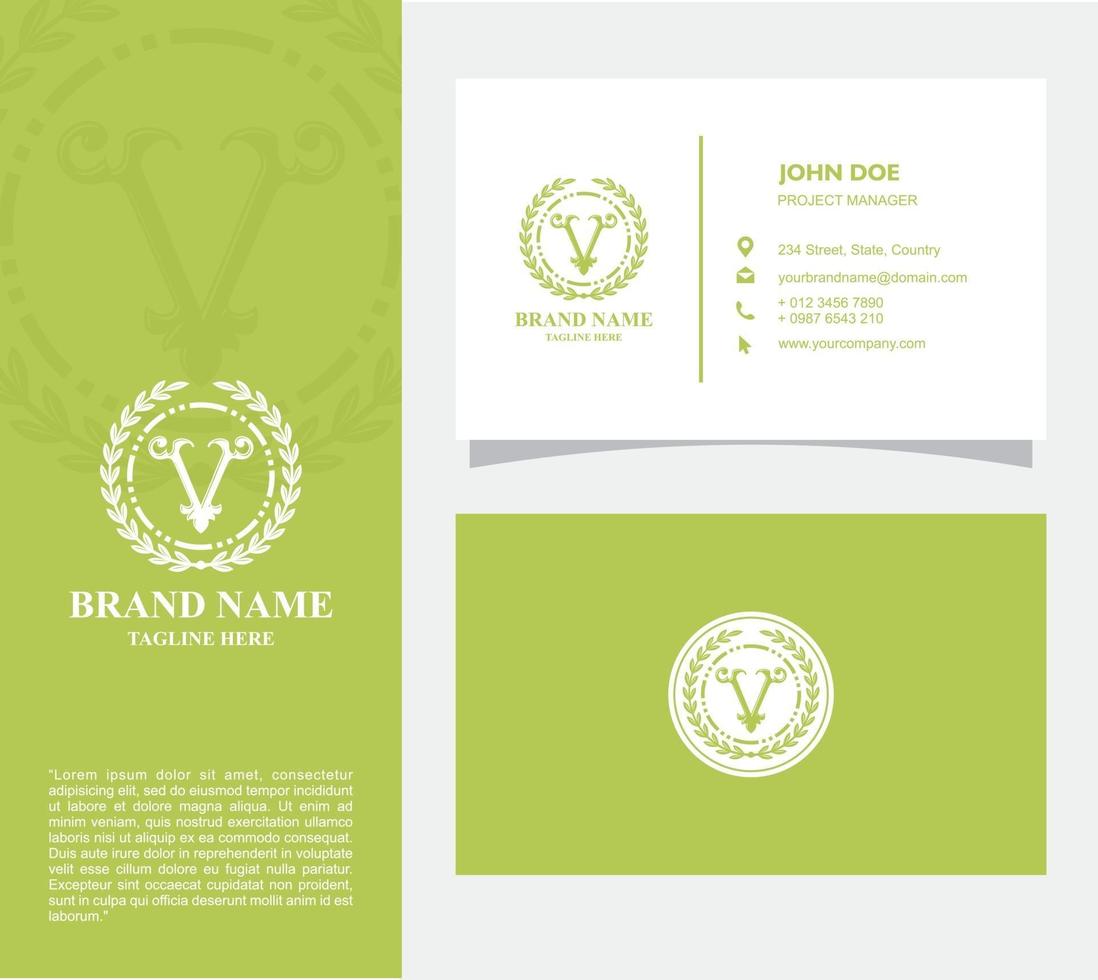 Business Card with Logo V Vector, Eps 10 vector