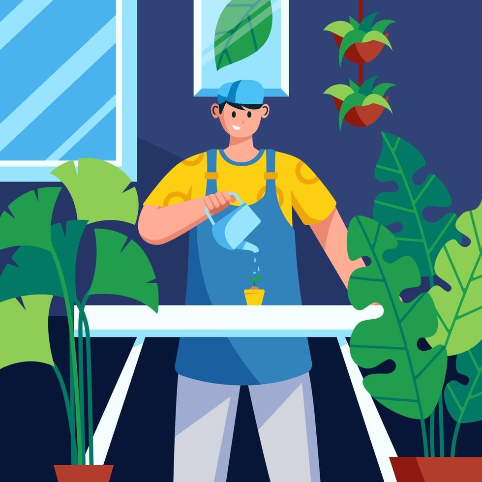 Gardening at Home Concept vector